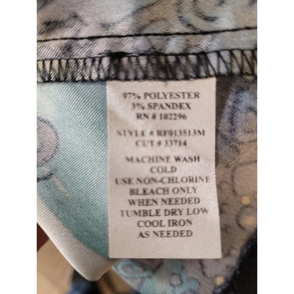 Connected Sleeveless Sheath Dress Blue Purple Floral Stretch‎ Size 12 - Picture 3 of 6